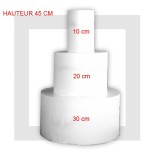 SUPPORT PYRAMIDE EN  3 ETAGES  Base 30 cm