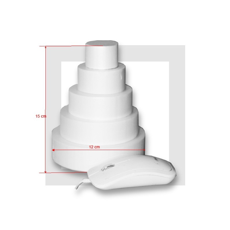 SUPPORT PIECE MONTEE  POLYSTYRENE 5 ETAGES Base 12 cm