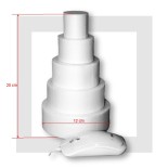 SUPPORT PIECE MONTEE  POLYSTYRENE 5 ETAGES Base 12 cm