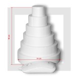 SUPPORT PIECE MONTEE  POLYSTYRENE  6 ETAGES Base 14 cm