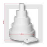 SUPPORT PIECE MONTEE  POLYSTYRENE 5 ETAGES  Base 20 cm