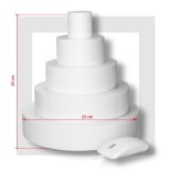 SUPPORT PIECE MONTEE  POLYSTYRENE 5 ETAGES Base 25 cm