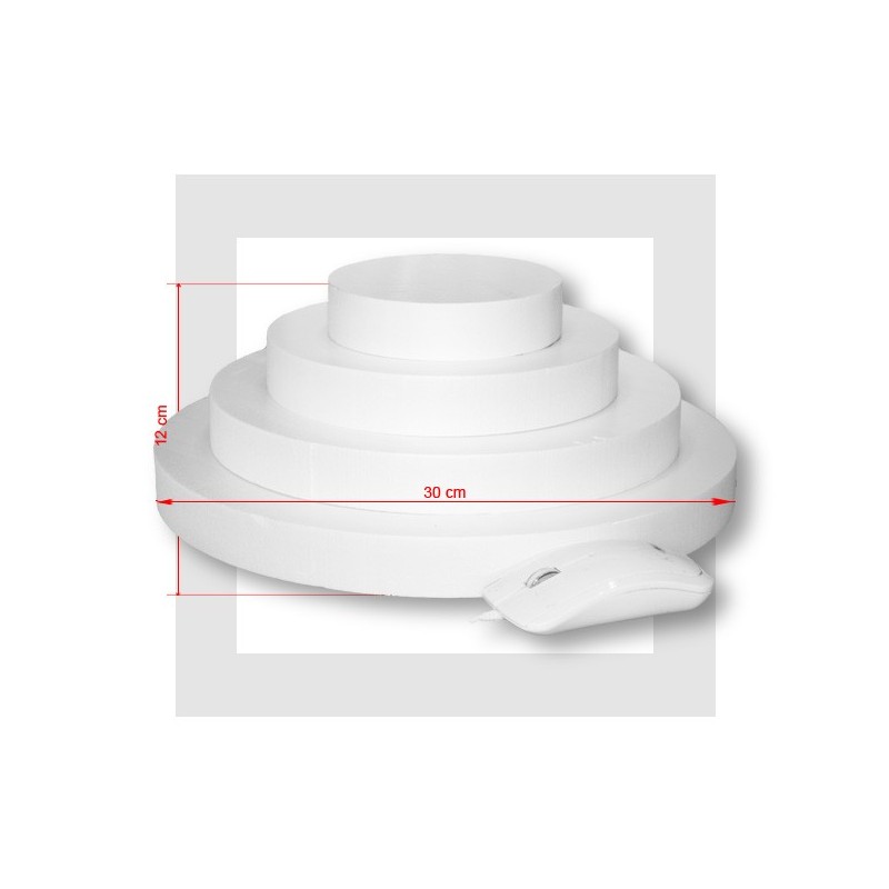 SUPPORT PIECE MONTEE  POLYSTYRENE 4 ETAGES base 30 cm