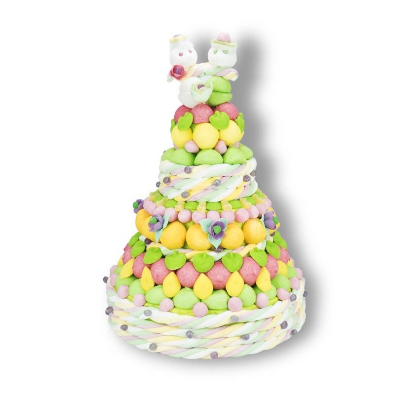 Chiffre en bonbons sur socle pour un merveilleux anniversaire original