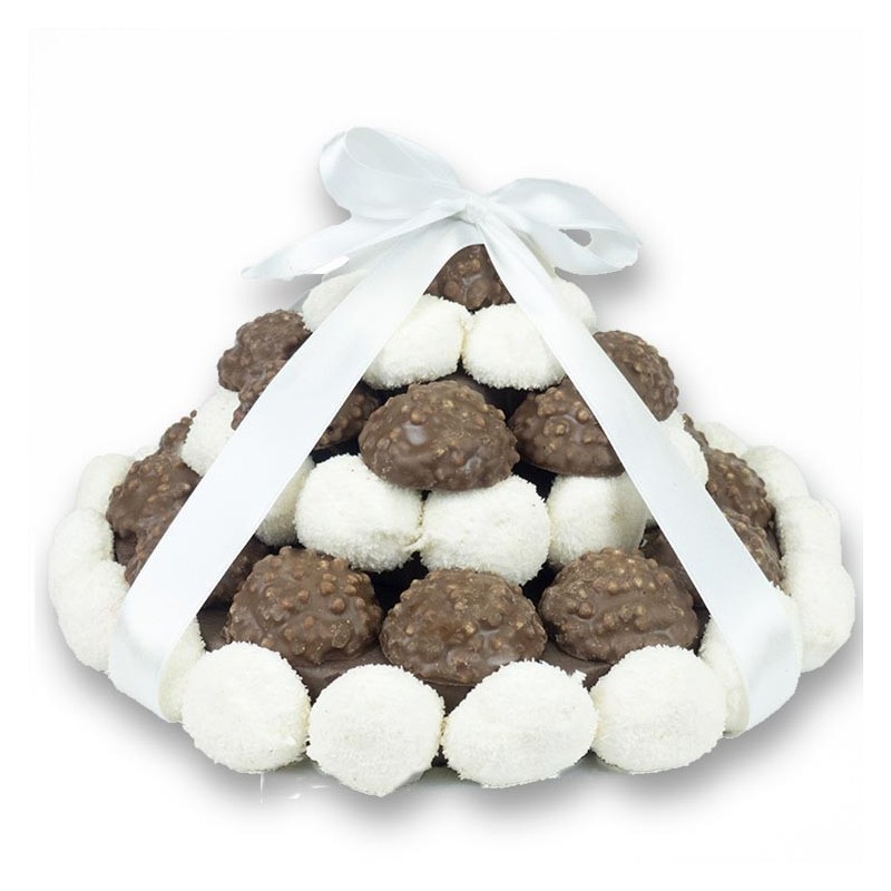 Pièce montée Chocolat ruban Blanc ou Crème Pièce montée Chocolat ruban Blanc ou Crème