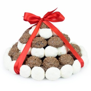 Pièce montée Chocolat ruban Rouge