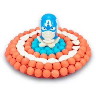 Tarte Captain America en bonbons