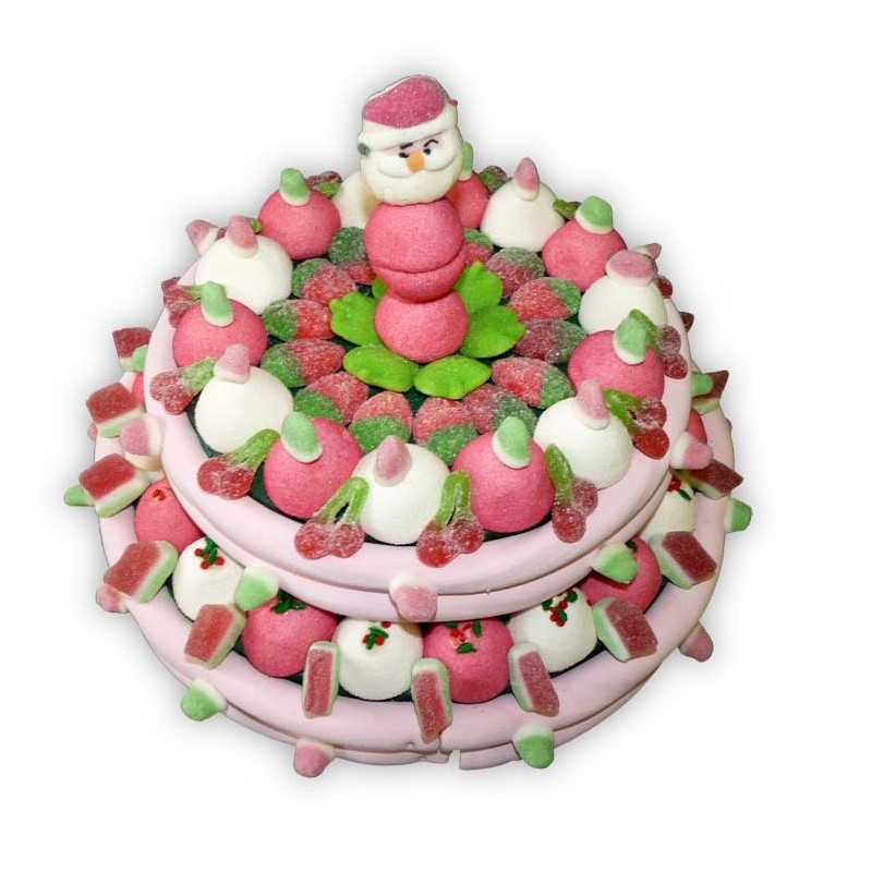 2 gâteaux de bonbons en pièce-montée Père Noël