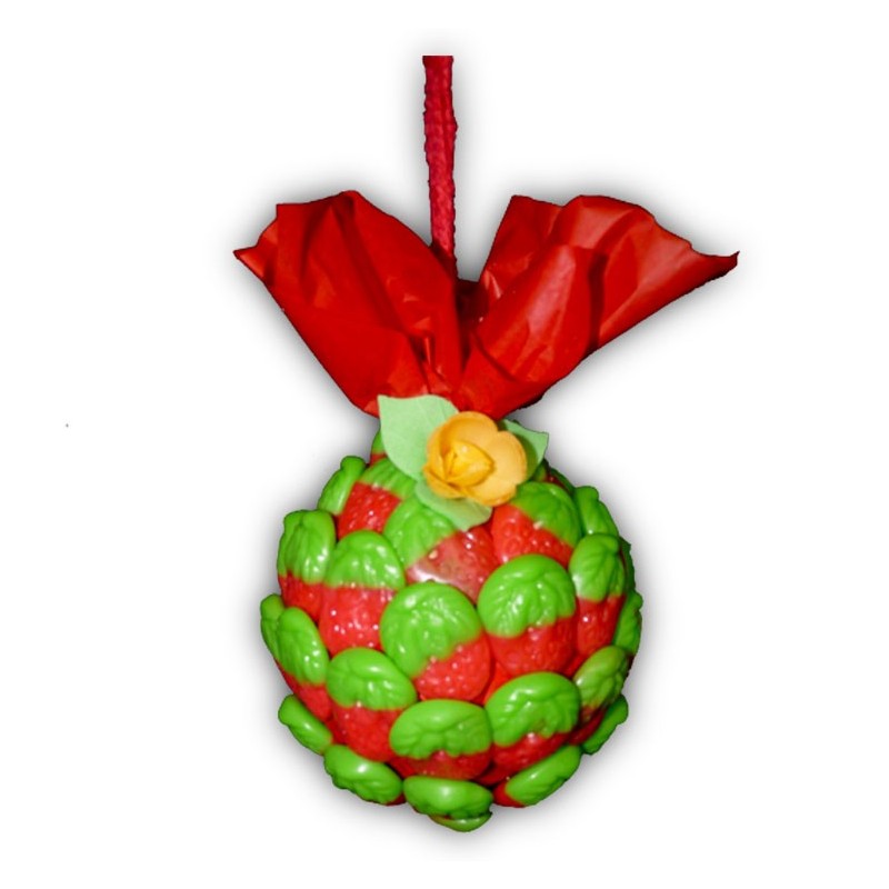 La belle aux fraises- Boules de Noël en bonbons pour décorer le sapin Noël