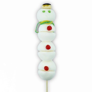 Le bonhomme de neige en brochette guimauve