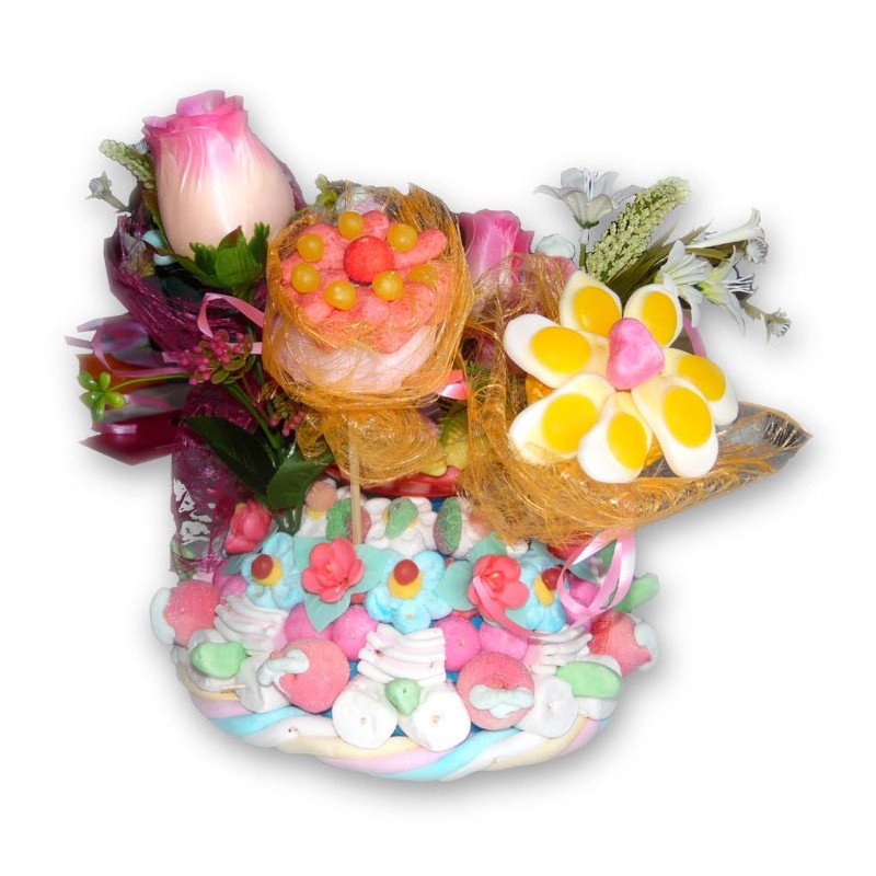 L'île aux fleurs - Gros gâteaux aux fleurs des îles en bonbons