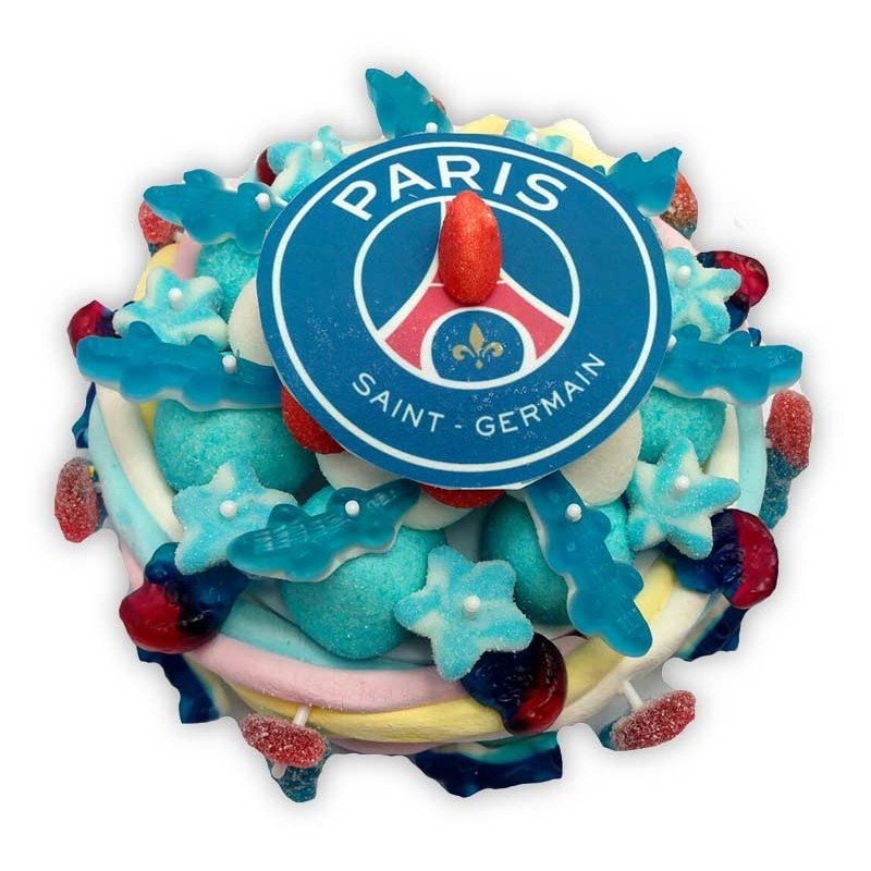 Petit Gâteau Foot en bonbons.PSG