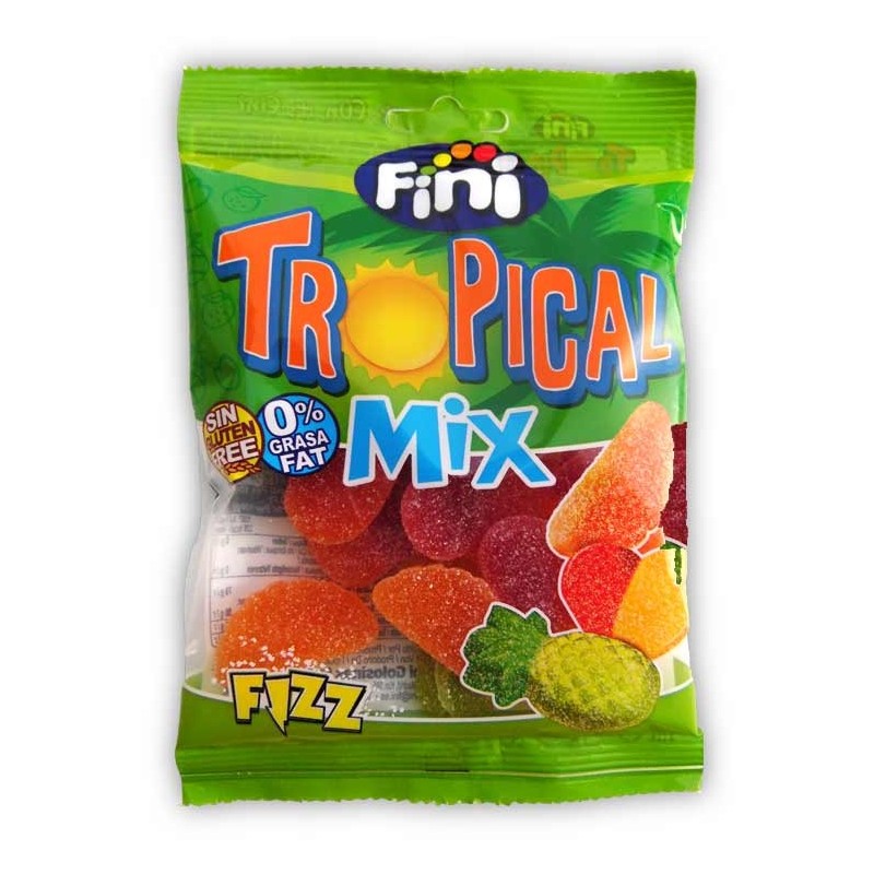 Tropical Mix de Fini en sachet de 90 g- confiserie gélifiée et acidulée