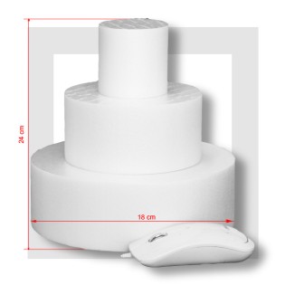 SUPPORT PYRAMIDE RONDE GRANDE EPAISSEUR Base 18cm  hauteur 18 cm