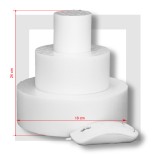 SUPPORT PYRAMIDE RONDE GRANDE EPAISSEUR Base 18cm  hauteur 18 cm