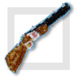 Fusil de chasse en bonbons