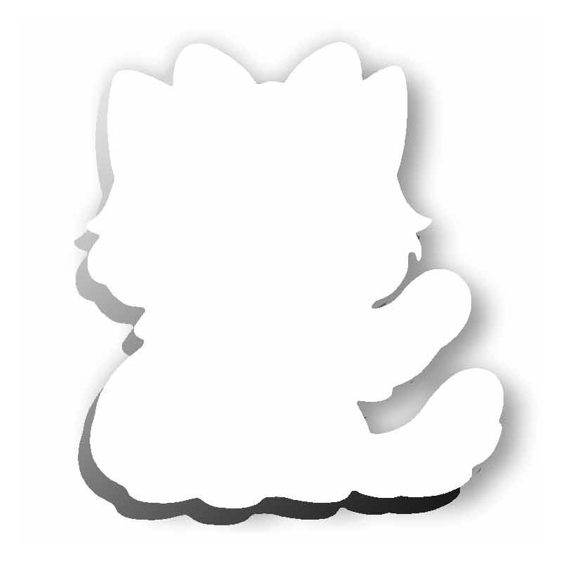 Petite chatte – profil décoratif blanc en polystyrène