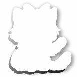 Petite chatte – profil décoratif blanc en polystyrène