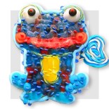 Grenouille bleue en bonbons