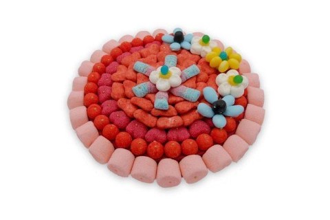 Les gâteaux de bonbons ronds, des créations gourmandes et colorées